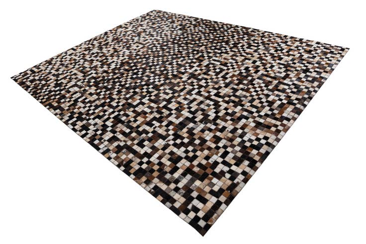 Detail image of 8' x 9' 10 Cowhide Leather Rug