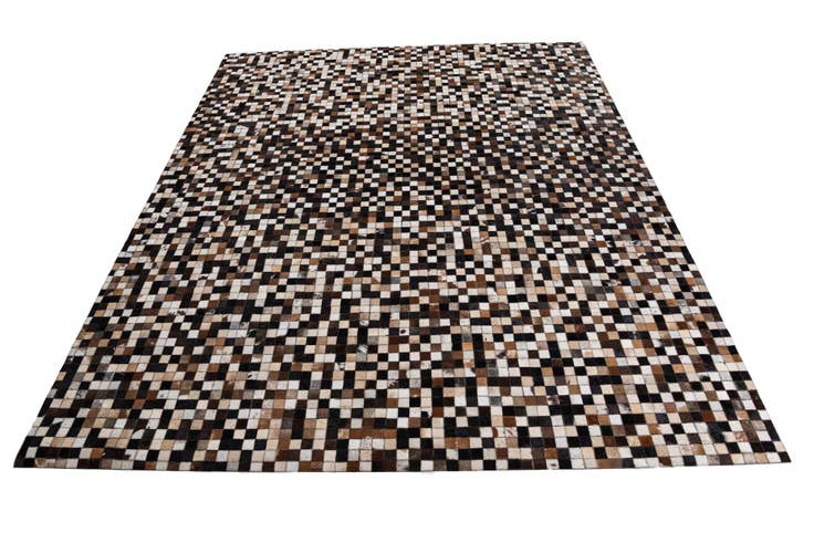 Detail image of 8' x 9' 10 Cowhide Leather Rug