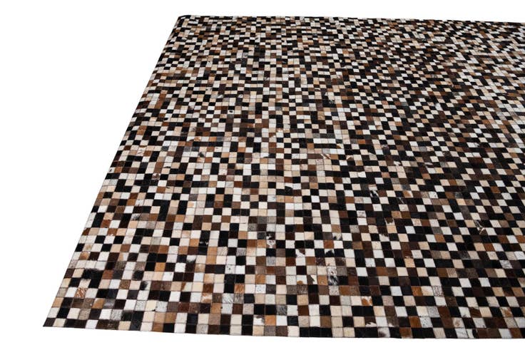 Detail image of 8' x 9' 10 Cowhide Leather Rug