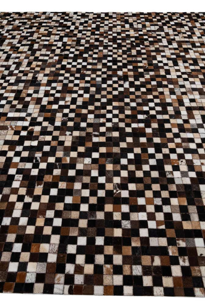 8' x 9' 10 Cowhide Leather Rug