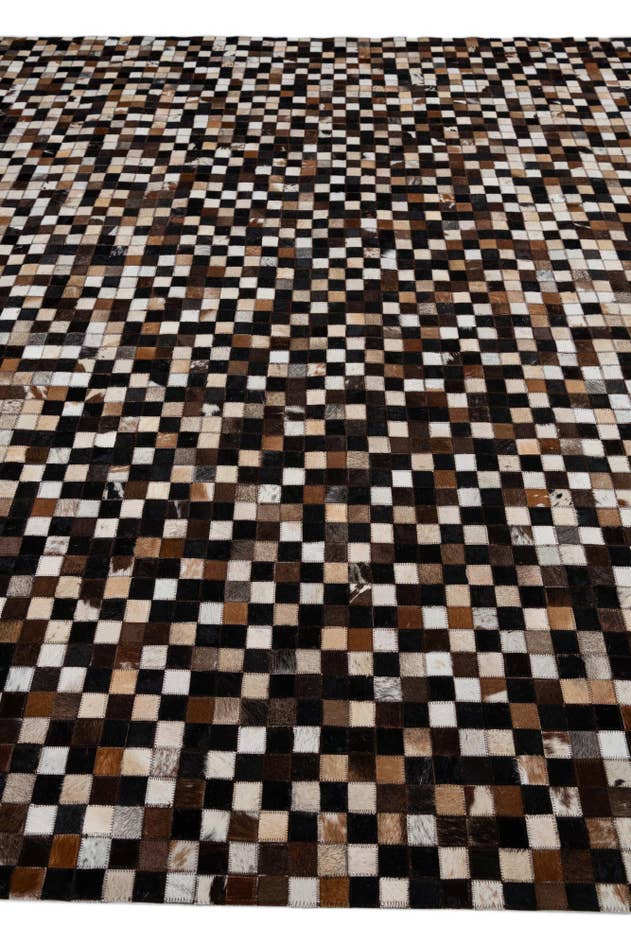 Detail image of 8' x 9' 10 Cowhide Leather Rug