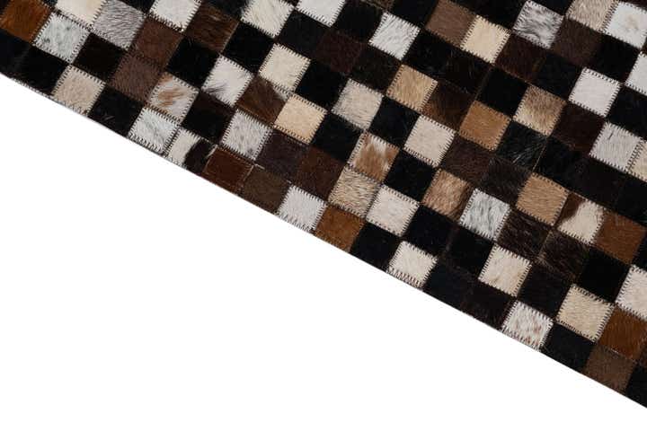 8' x 9' 10 Cowhide Leather Rug