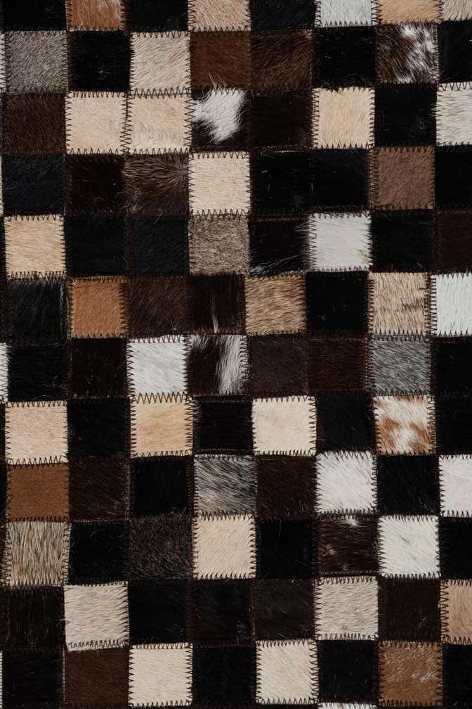 8' x 9' 10 Cowhide Leather Rug