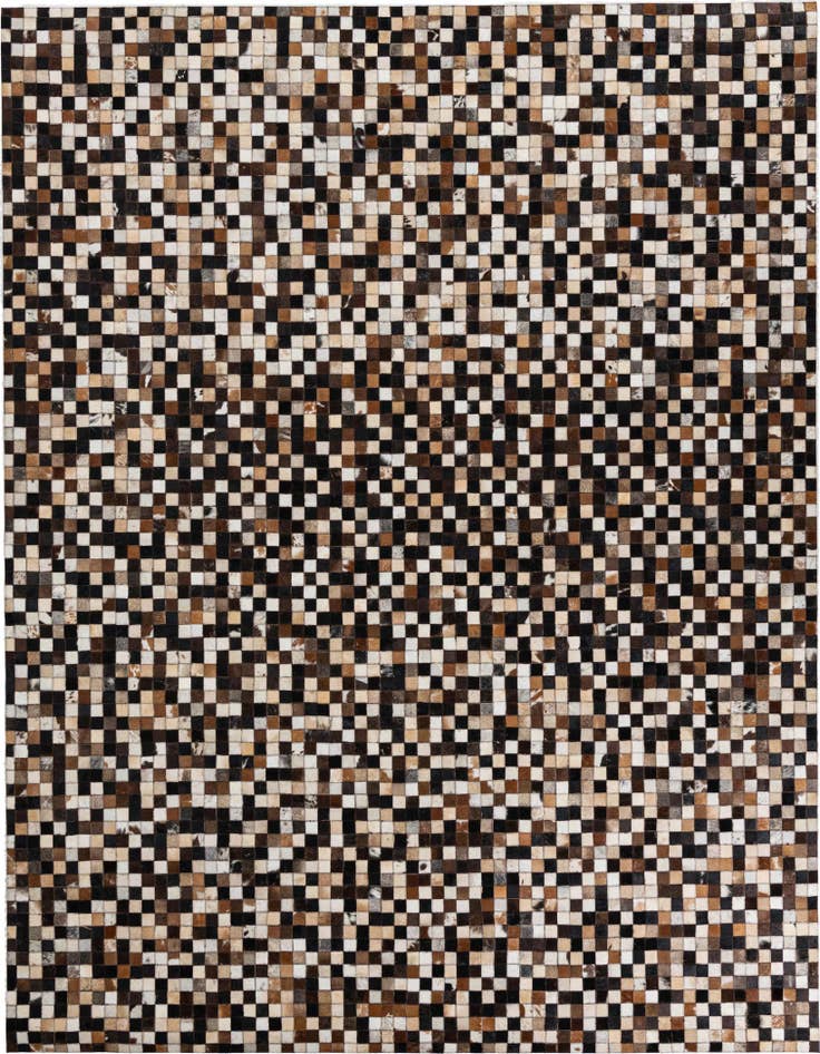 Detail image of 8' x 9' 10 Cowhide Leather Rug