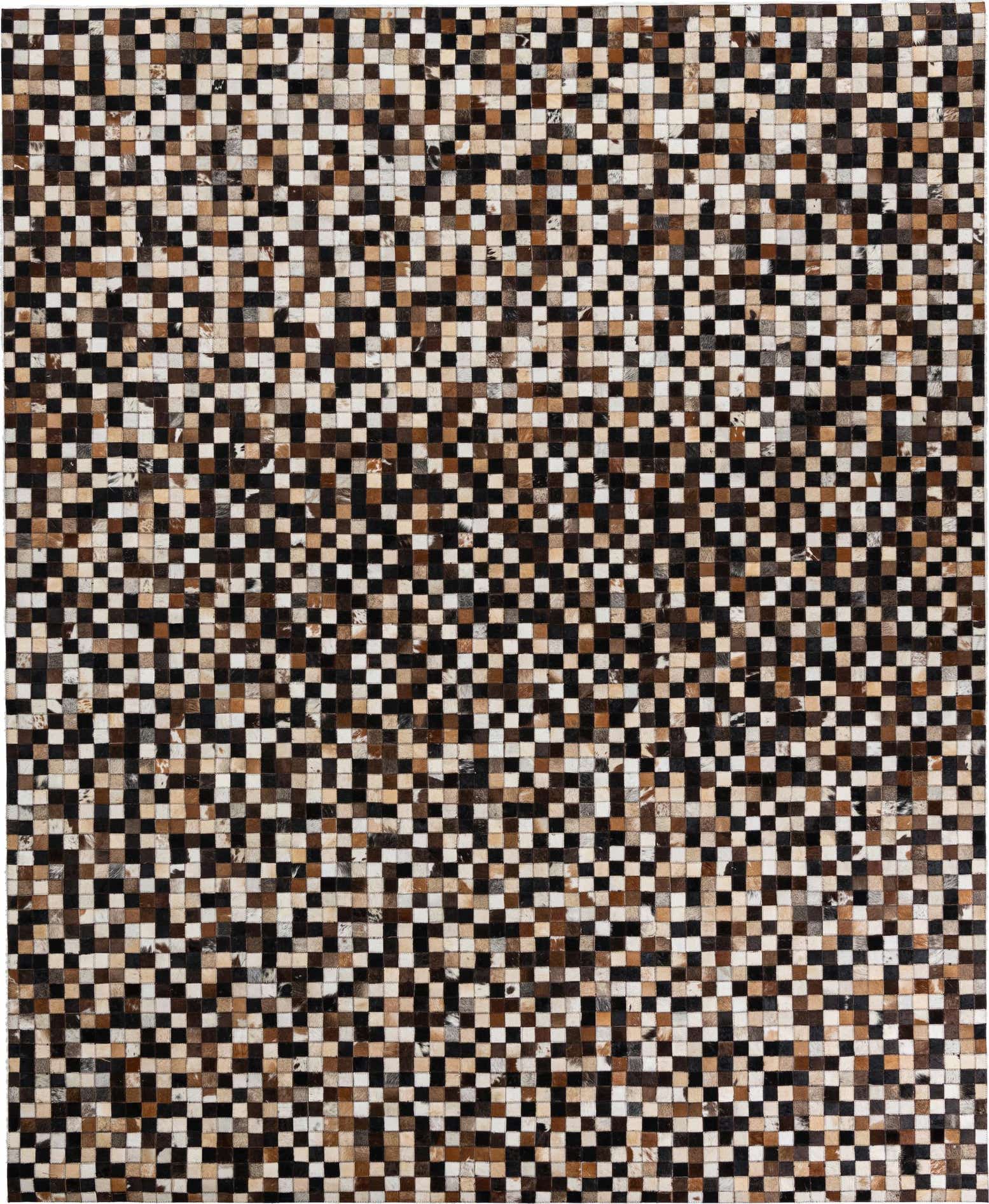 8' x 9' 10 Cowhide Leather Rug