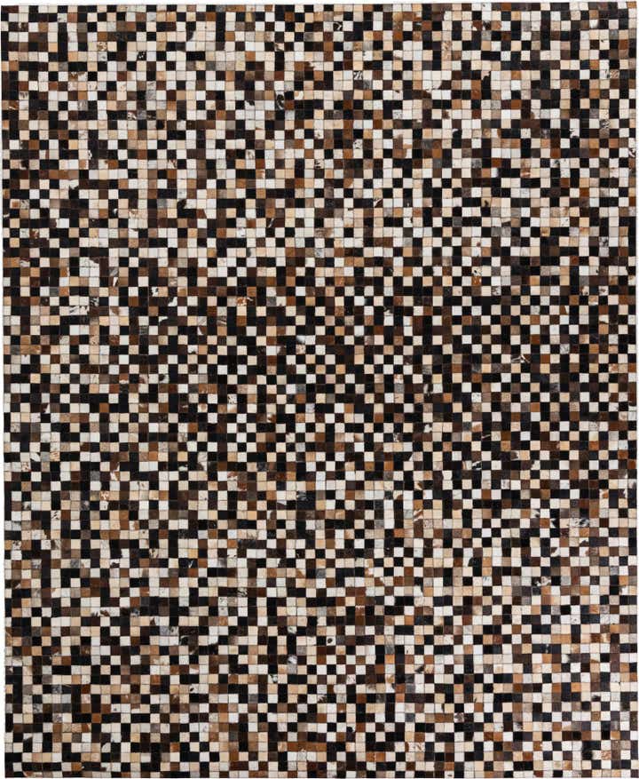 8' x 9' 10 Cowhide Leather Rug