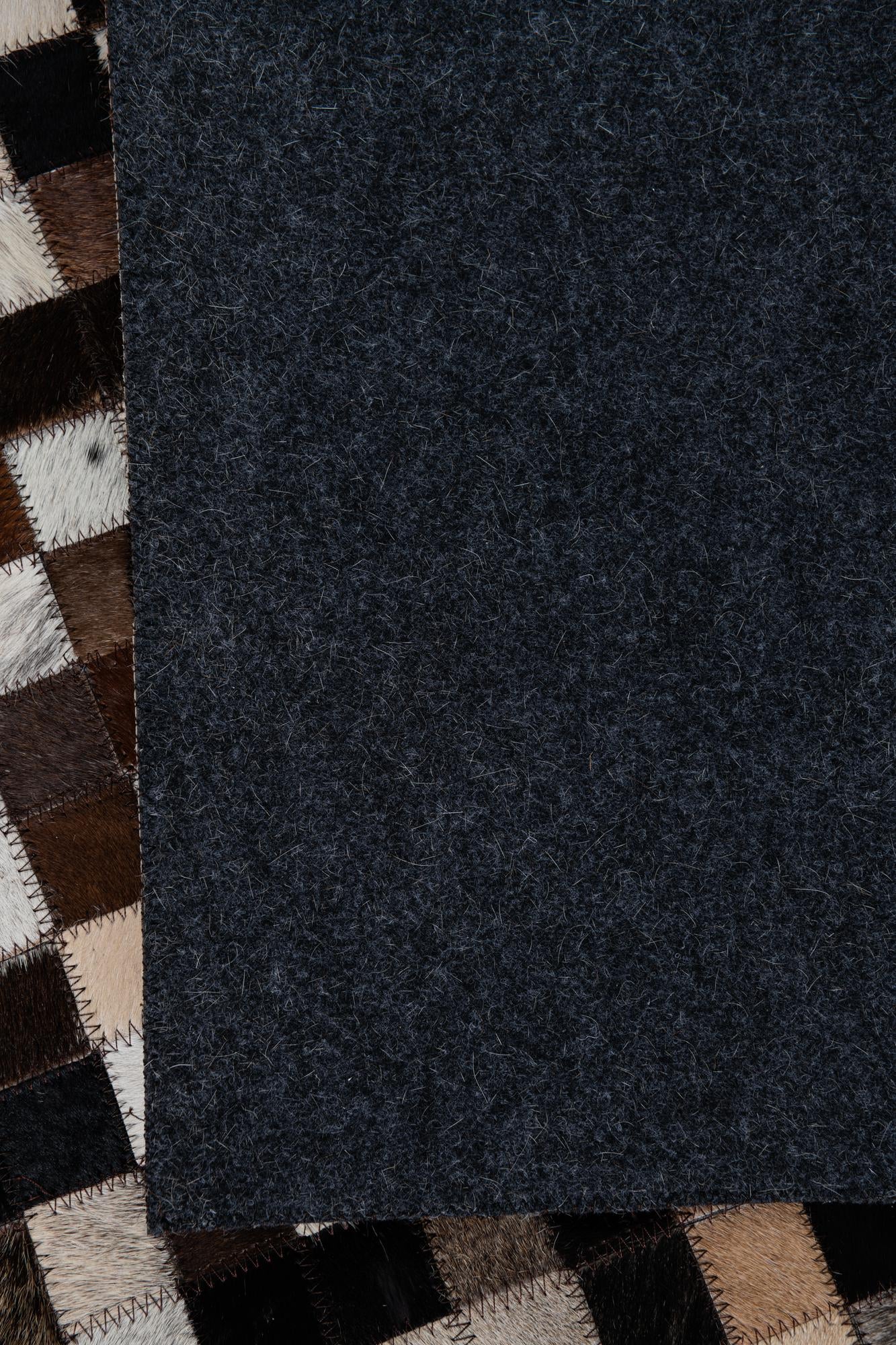 8' 1 x 10' Cowhide Leather Rug