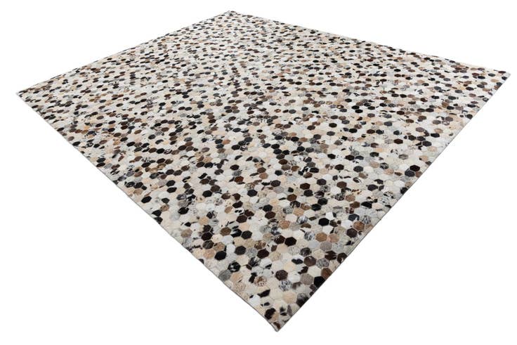 Detail image of 8' 1 x 10' Cowhide Leather Rug