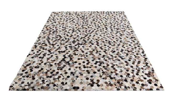 8' 1 x 10' Cowhide Leather Rug