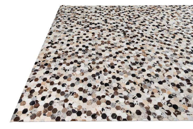 Detail image of 8' 1 x 10' Cowhide Leather Rug