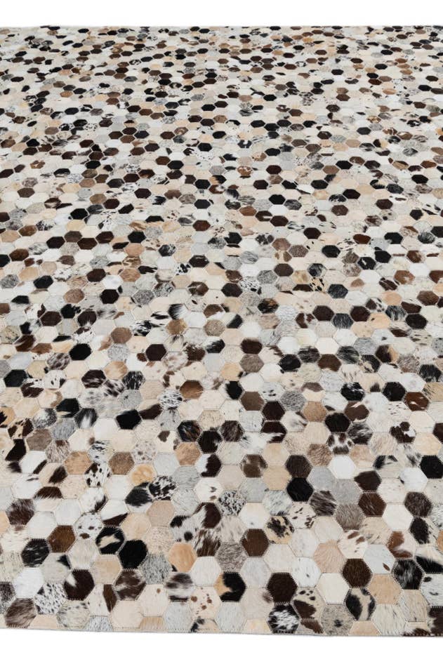 Detail image of 8' 1 x 10' Cowhide Leather Rug