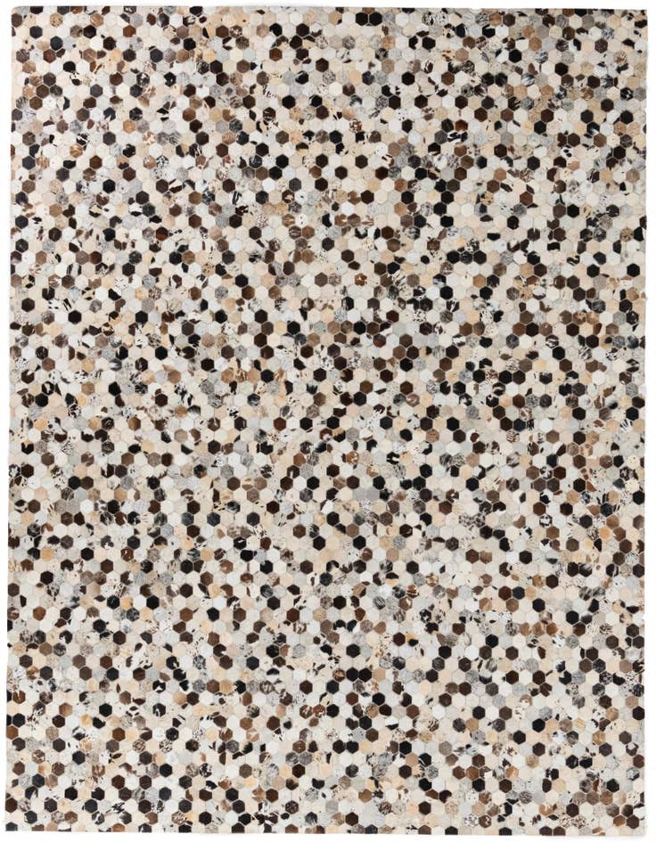 Detail image of 8' 1 x 10' Cowhide Leather Rug