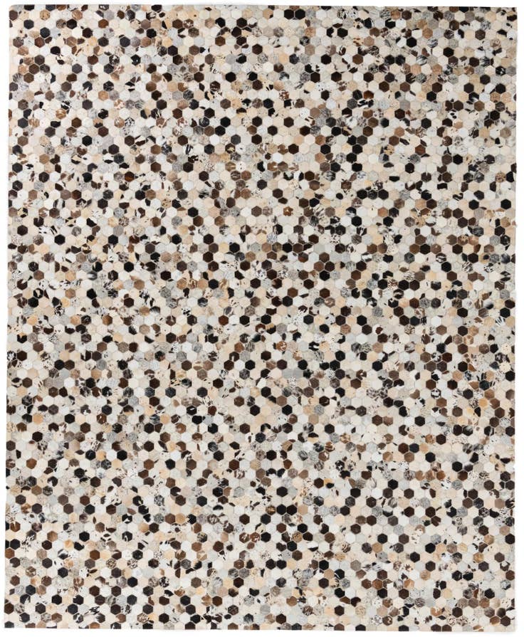 Detail image of 8' 1 x 10' Cowhide Leather Rug