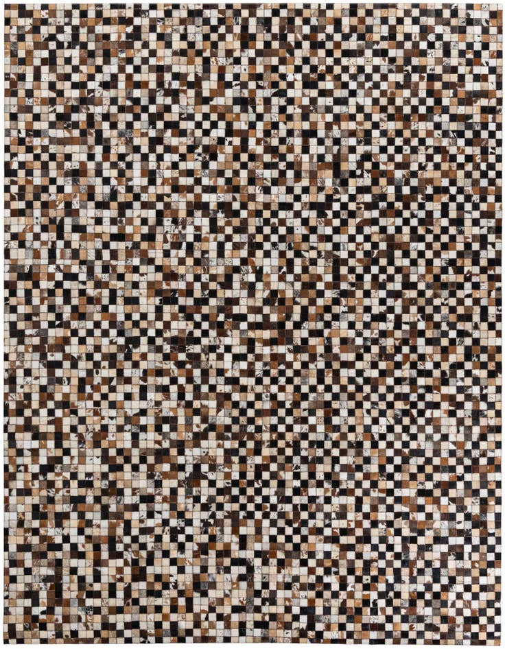 Detail image of 8' 1 x 10' Cowhide Leather Rug