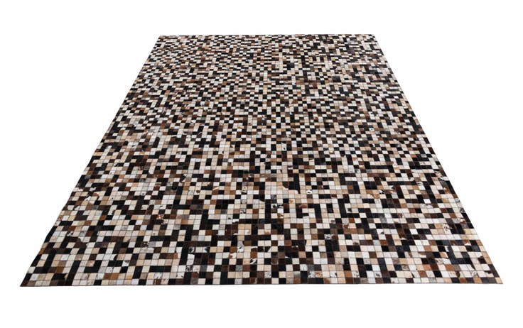 Detail image of 8' 1 x 9' 10 Cowhide Leather Rug