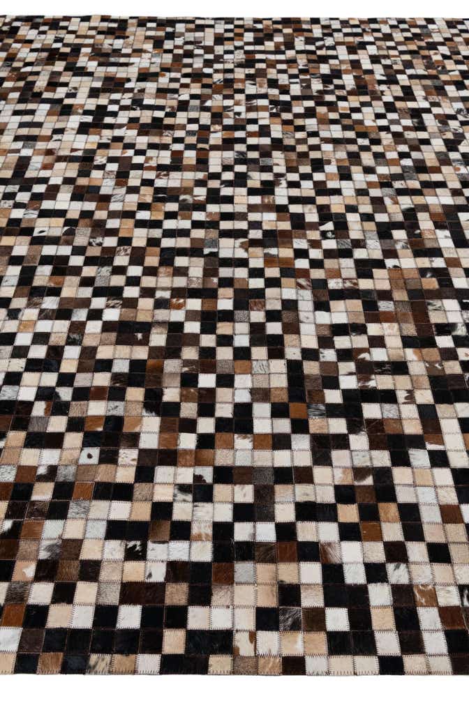 8' 1 x 9' 10 Cowhide Leather Rug