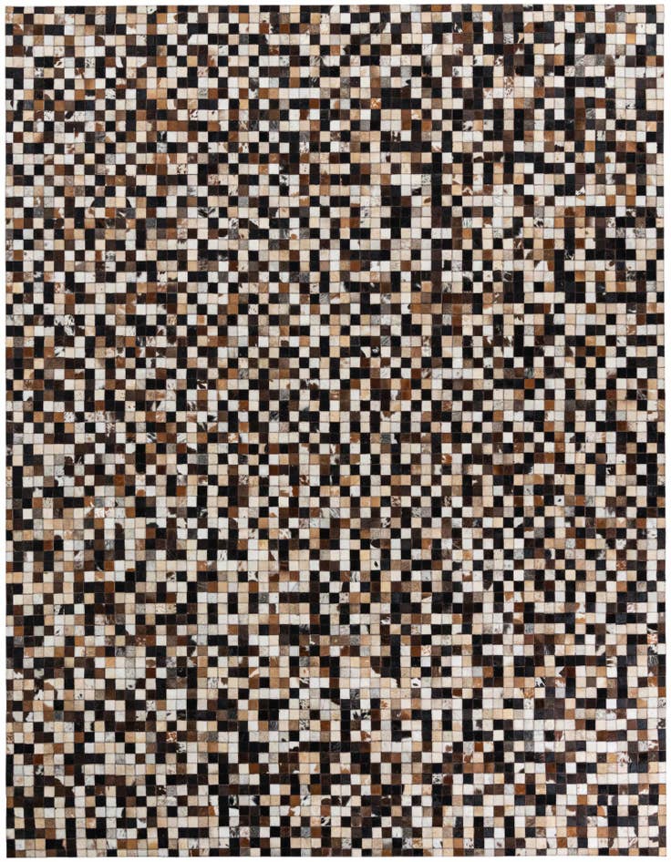 Detail image of 8' 1 x 9' 10 Cowhide Leather Rug