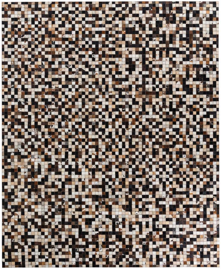Detail image of 8' 1 x 9' 10 Cowhide Leather Rug