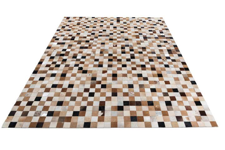8' x 10' Cowhide Leather Rug