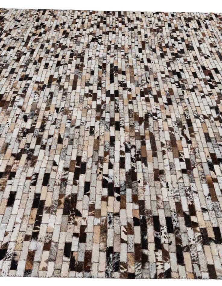 Detail image of 8' 2 x 9' 9 Cowhide Leather Rug