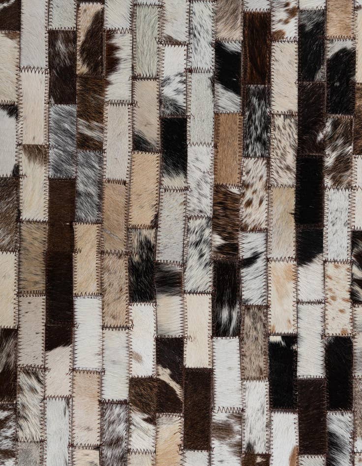 Detail image of 8' 2 x 9' 9 Cowhide Leather Rug