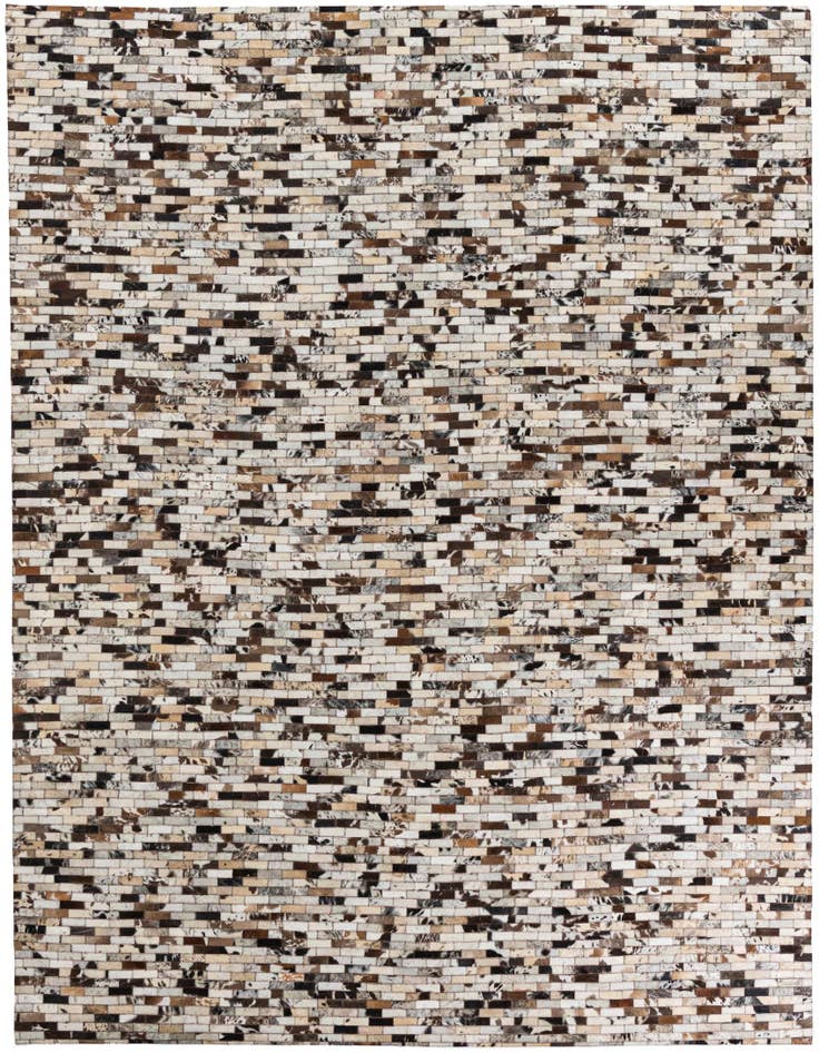 Detail image of 8' 2 x 9' 9 Cowhide Leather Rug