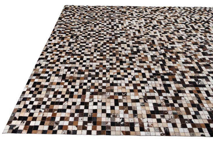 Detail image of 8' 2 x 10' Cowhide Leather Rug