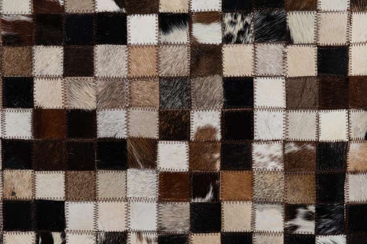 8' 2 x 10' Cowhide Leather Rug