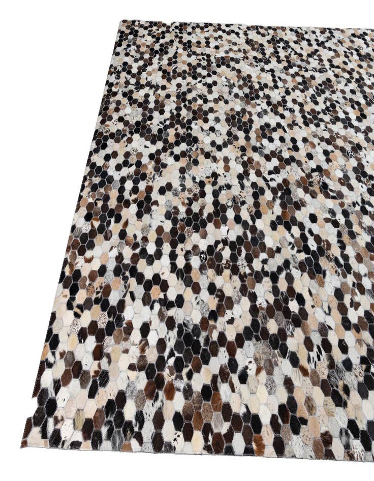 Detail image of 7' 10 x 9' 8 Cowhide Leather Rug
