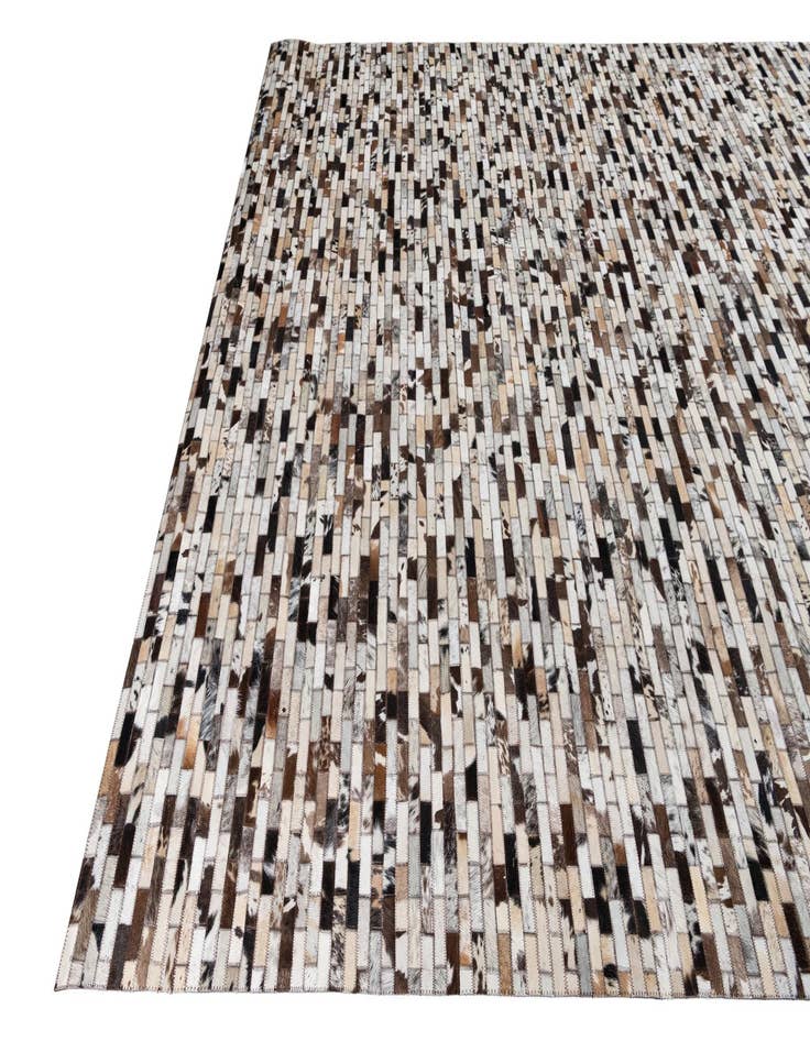Detail image of 8' 1 x 9' 9 Cowhide Leather Rug