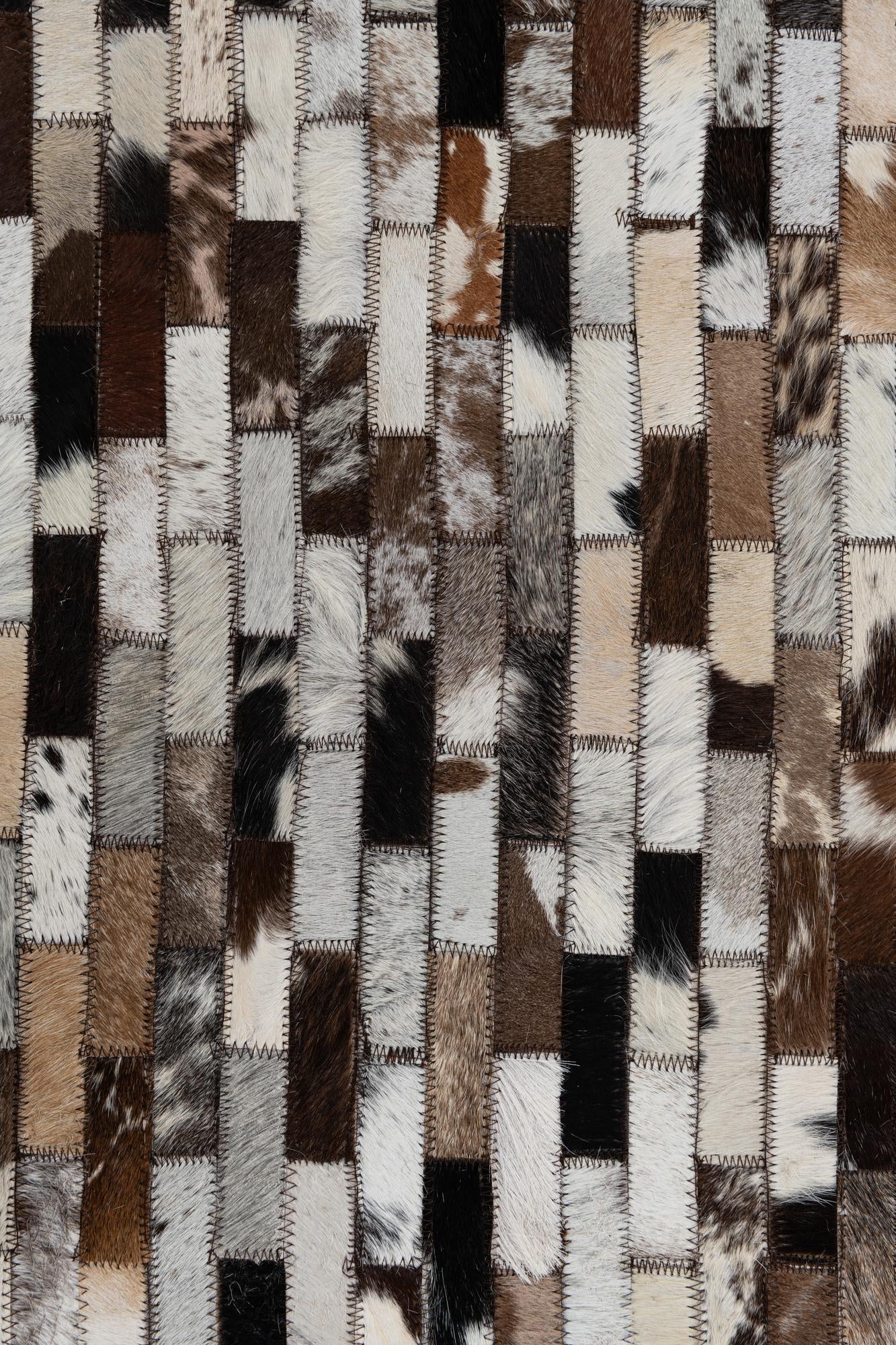 8' 1 x 9' 9 Cowhide Leather Rug