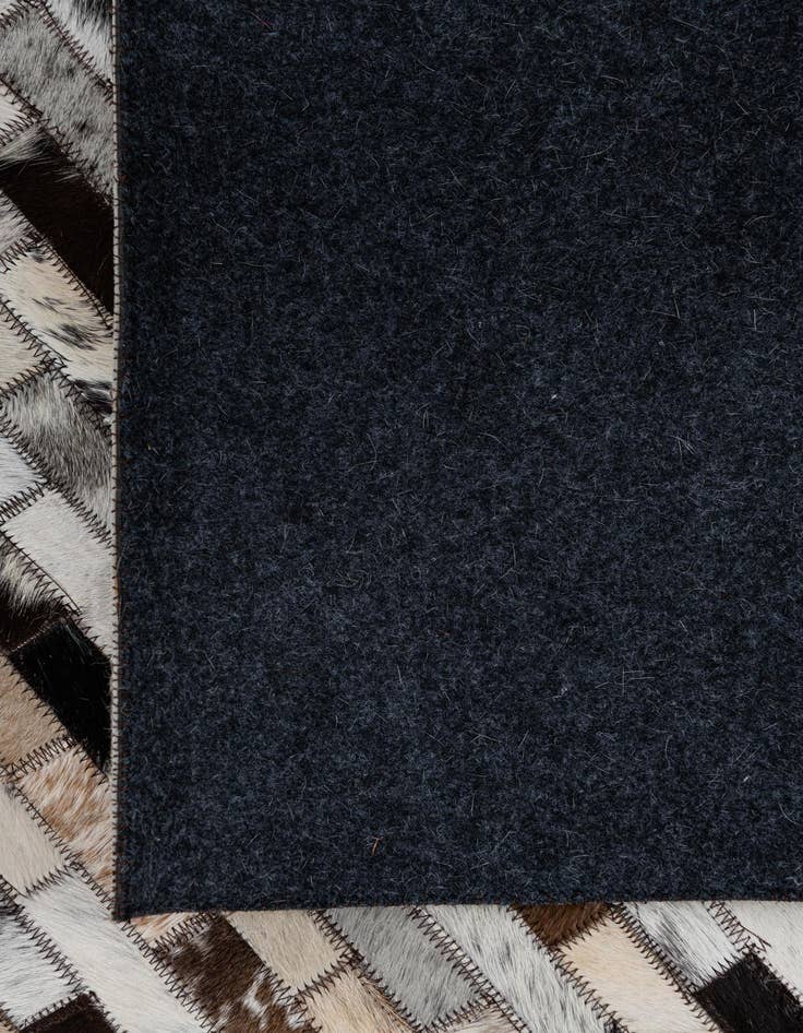 Detail image of 8' 1 x 9' 9 Cowhide Leather Rug