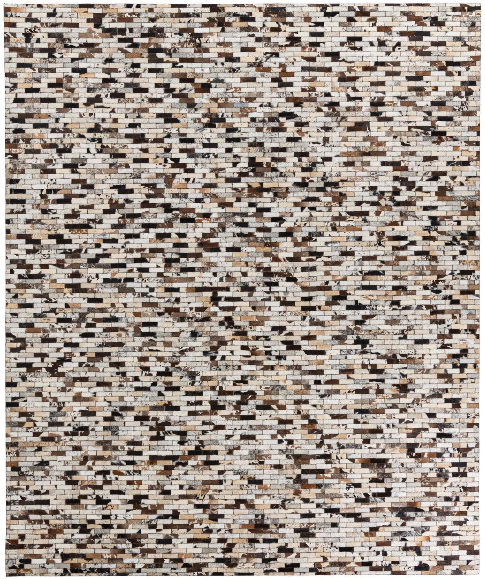 8' 1 x 9' 9 Cowhide Leather Rug