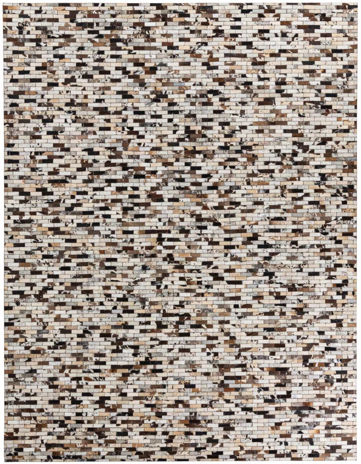 Detail image of 8' 1 x 9' 9 Cowhide Leather Rug