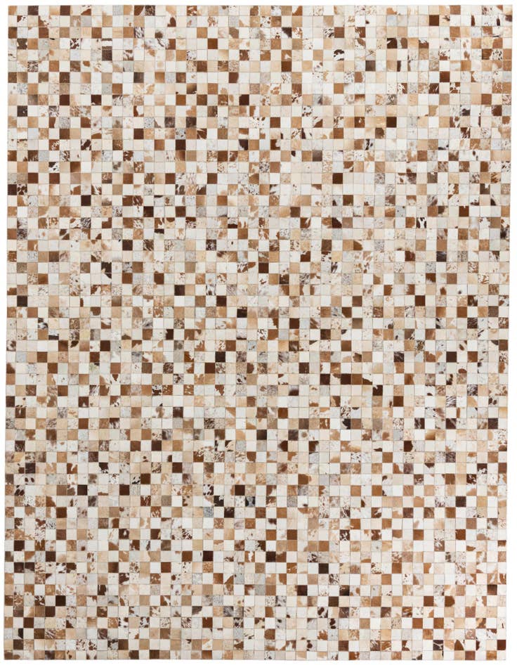 Detail image of 8' 1 x 9' 10 Cowhide Leather Rug