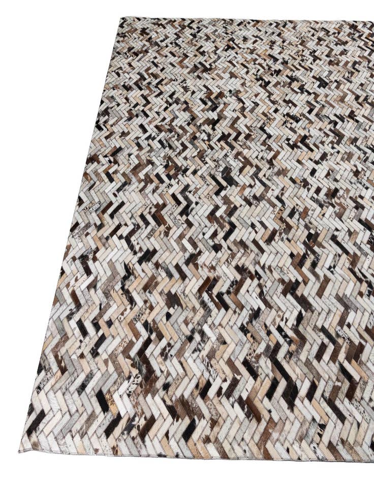 Detail image of 8' 2 x 10' Cowhide Leather Rug