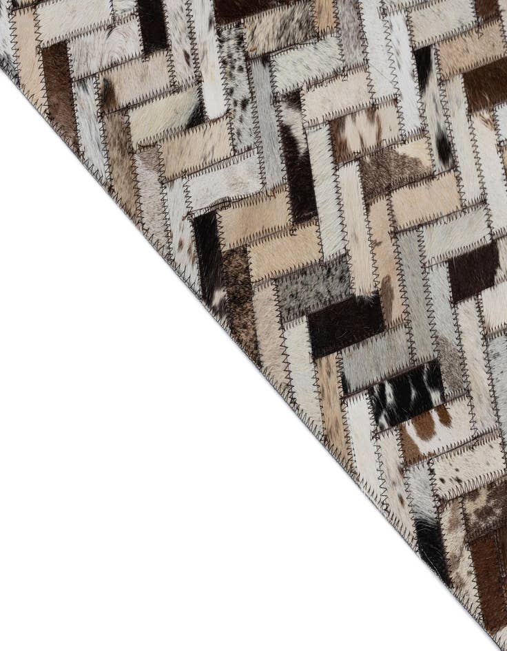 Detail image of 8' 2 x 10' Cowhide Leather Rug
