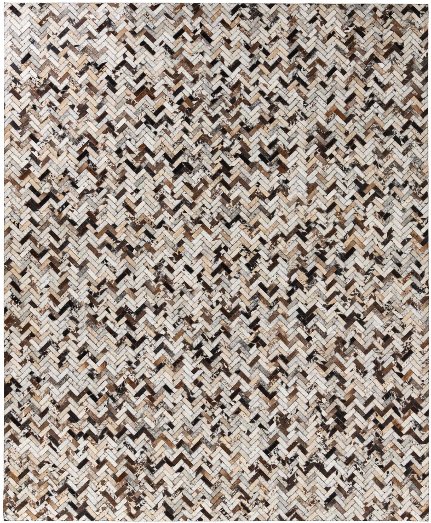 8' 2 x 10' Cowhide Leather Rug