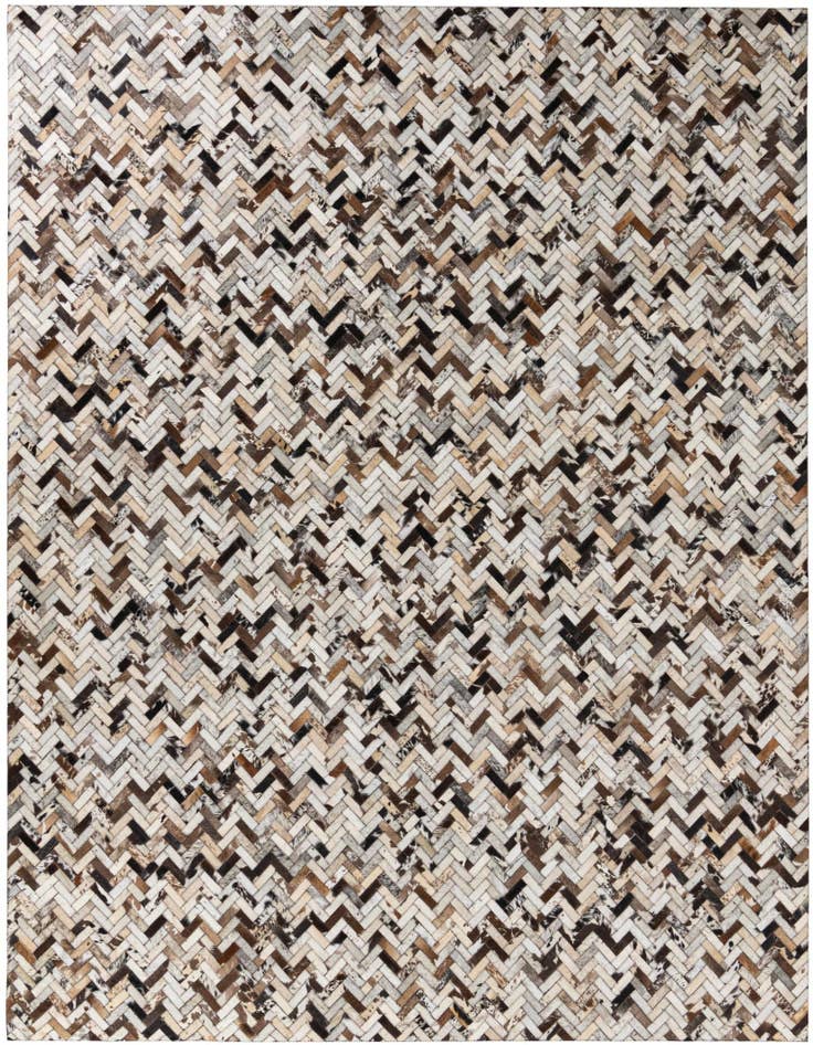 Detail image of 8' 2 x 10' Cowhide Leather Rug