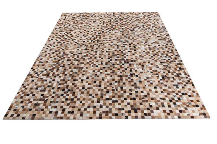 8' x 9' 10 Cowhide Leather Rug