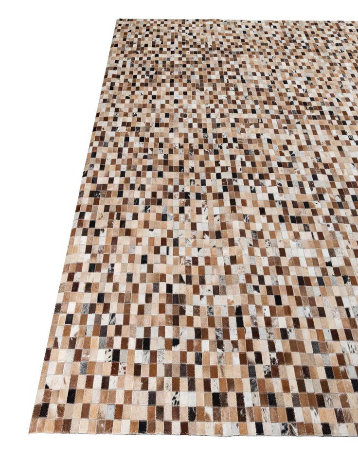 Detail image of 8' x 9' 10 Cowhide Leather Rug
