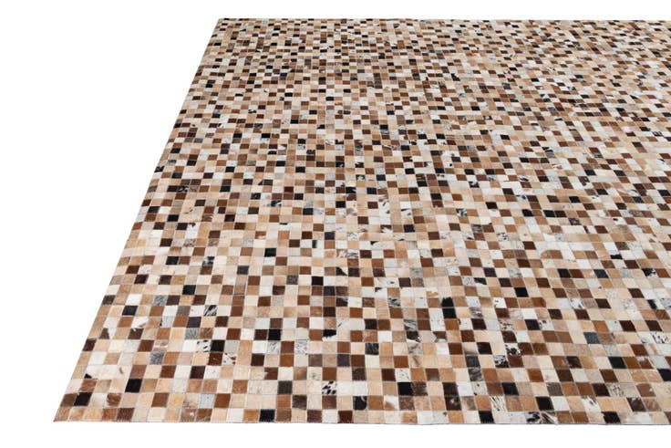 Detail image of 8' x 9' 10 Cowhide Leather Rug