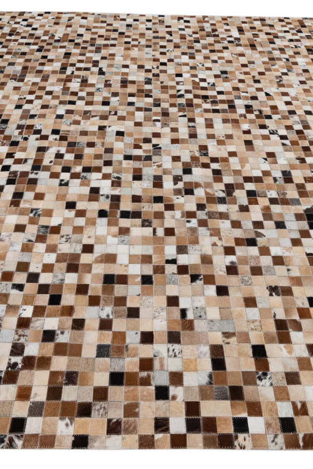 Detail image of 8' x 9' 10 Cowhide Leather Rug