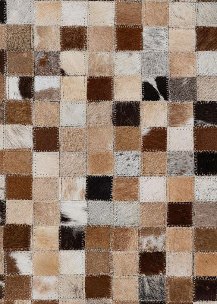 8' x 9' 10 Cowhide Leather Rug