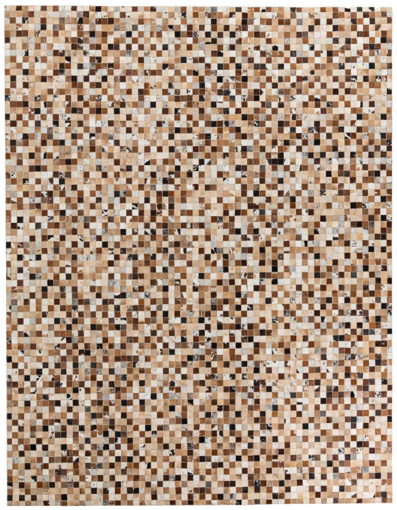 8' x 9' 10 Cowhide Leather Rug