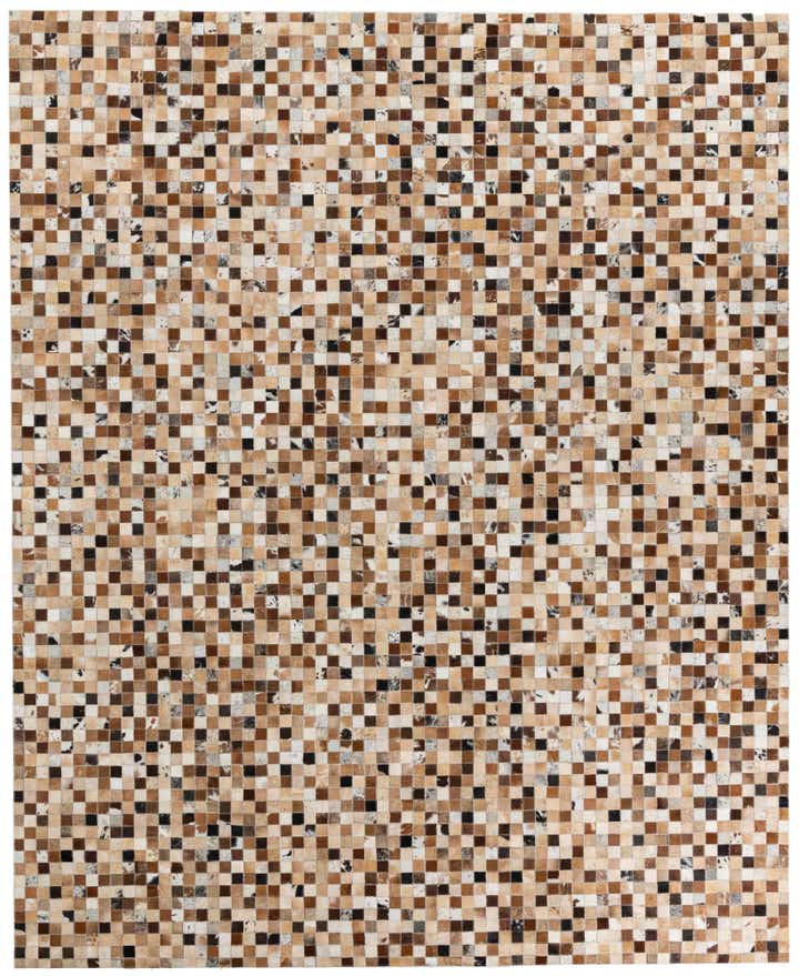 8' x 9' 10 Cowhide Leather Rug