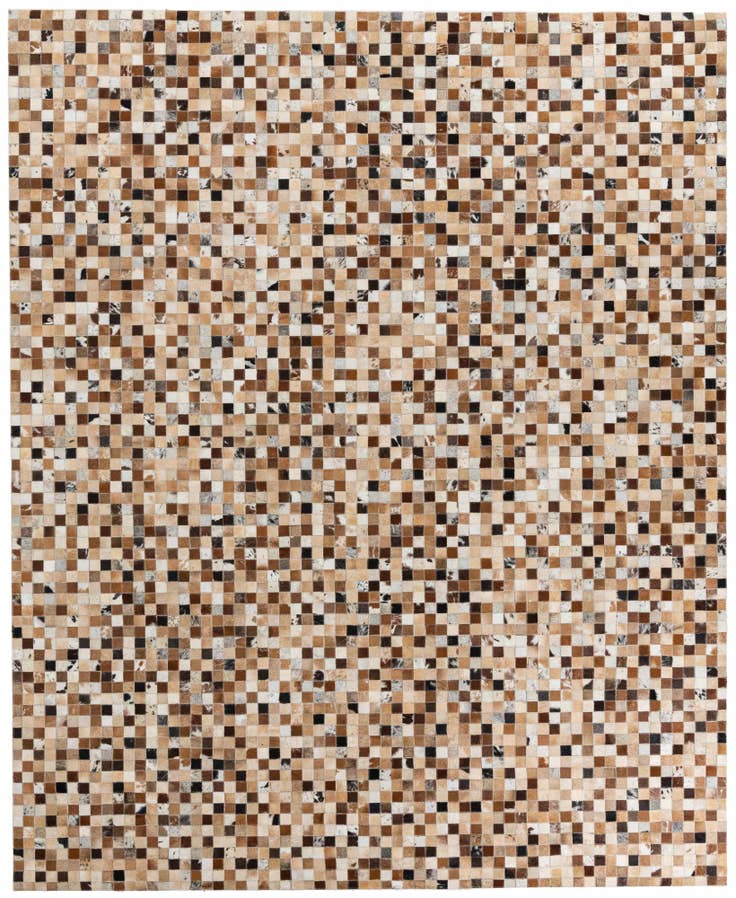 Detail image of 8' x 9' 10 Cowhide Leather Rug