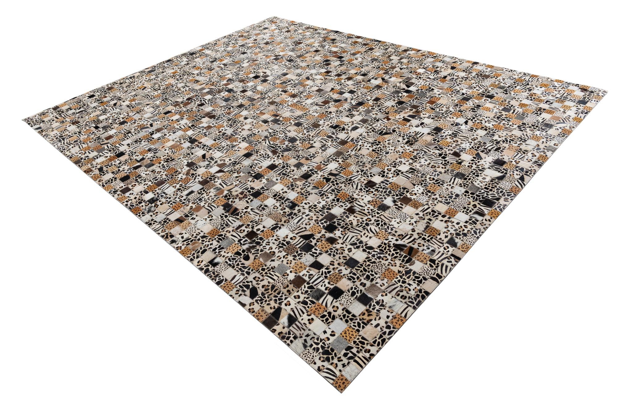 8' x 10' Cowhide Leather Rug