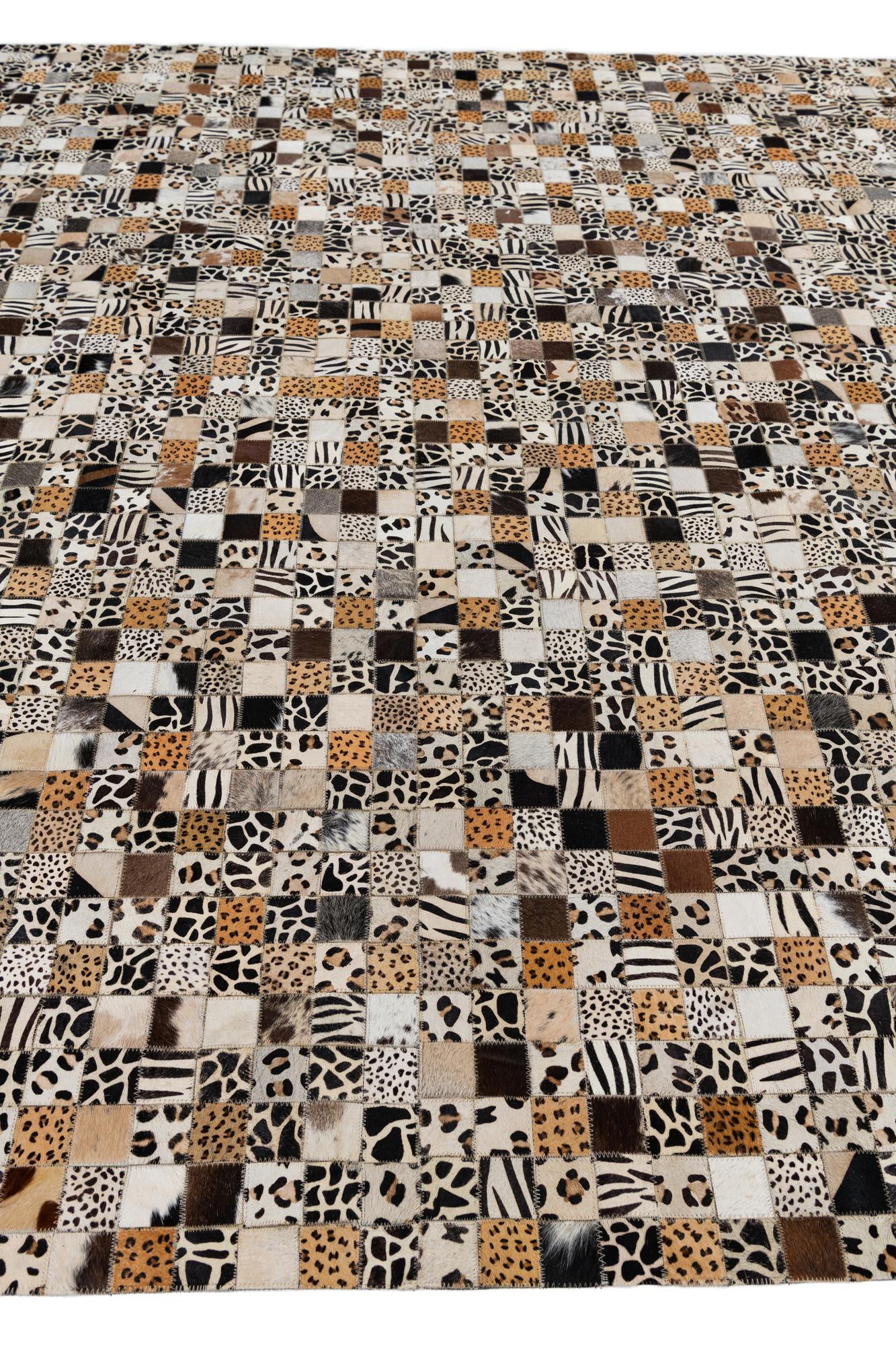 8' x 10' Cowhide Leather Rug
