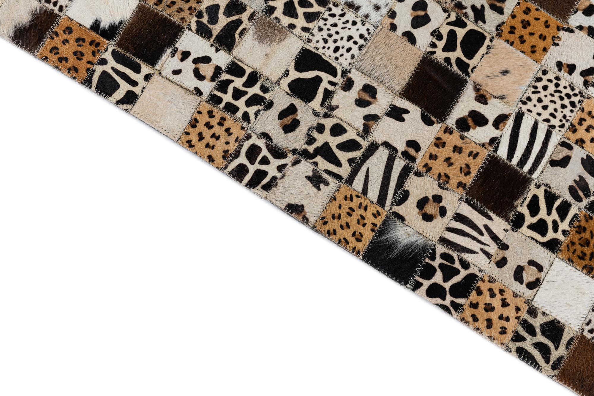 8' x 10' Cowhide Leather Rug